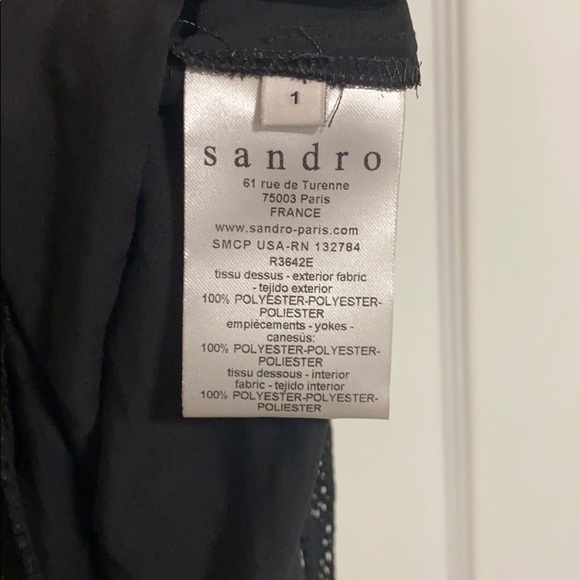 Sandro Paris Roxanne Mesh Mini Dress - Picture 6 of 7